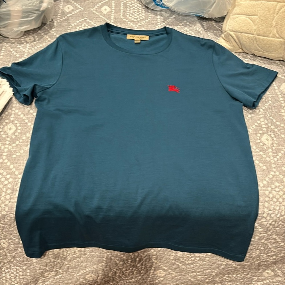 aqua blue Burberry t-shirt